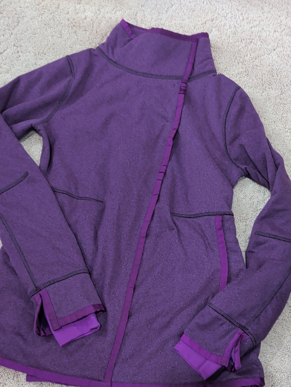Ivivva Purple Teddy Jacket with Contrast Trim
